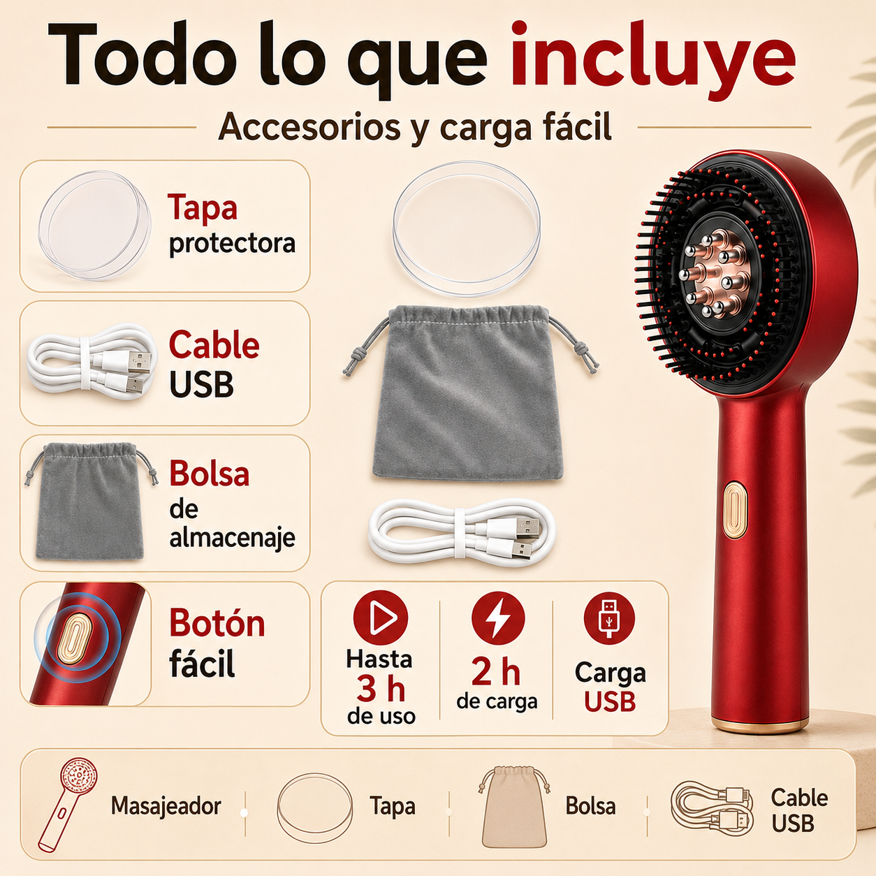 Cepillo Masajeador Capilar Beautys®