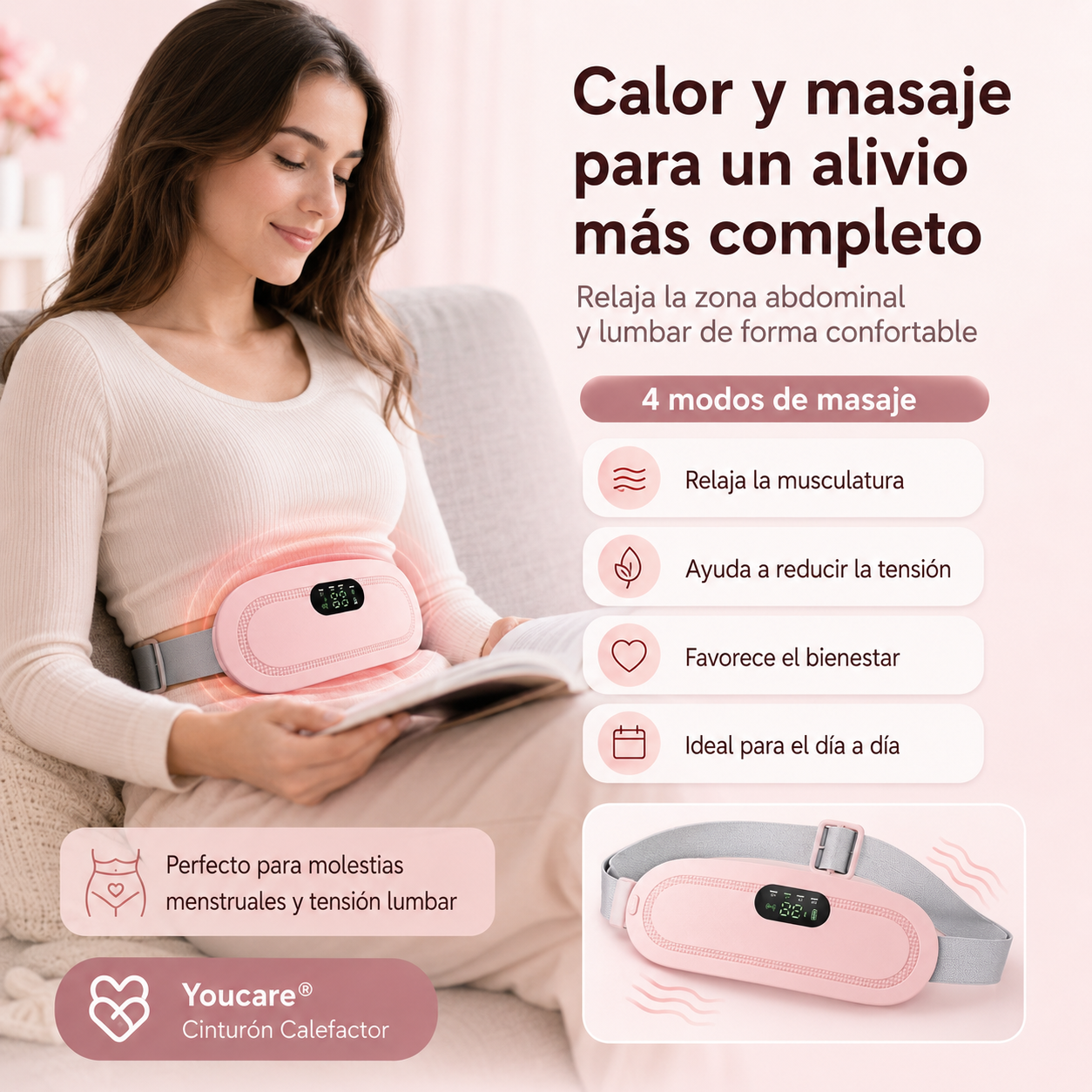 Cinturón Eléctrico Masaje y Calor Youcare®
