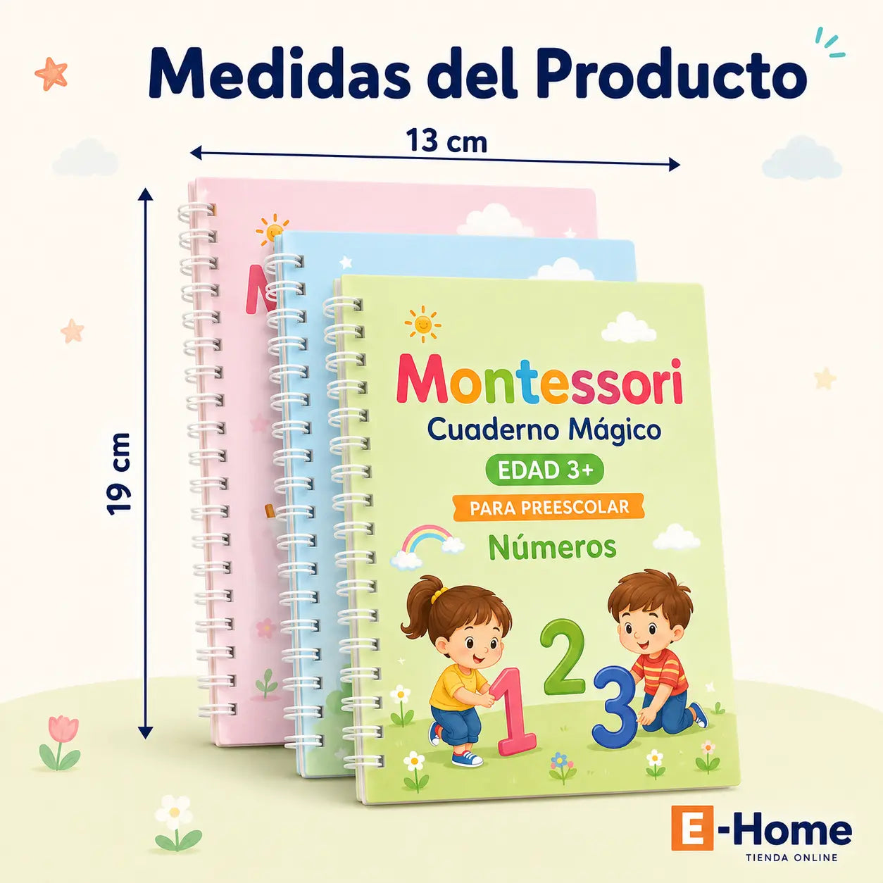 Kit x 4 Libros de Caligrafía con Tinta Mágica Reutilizable