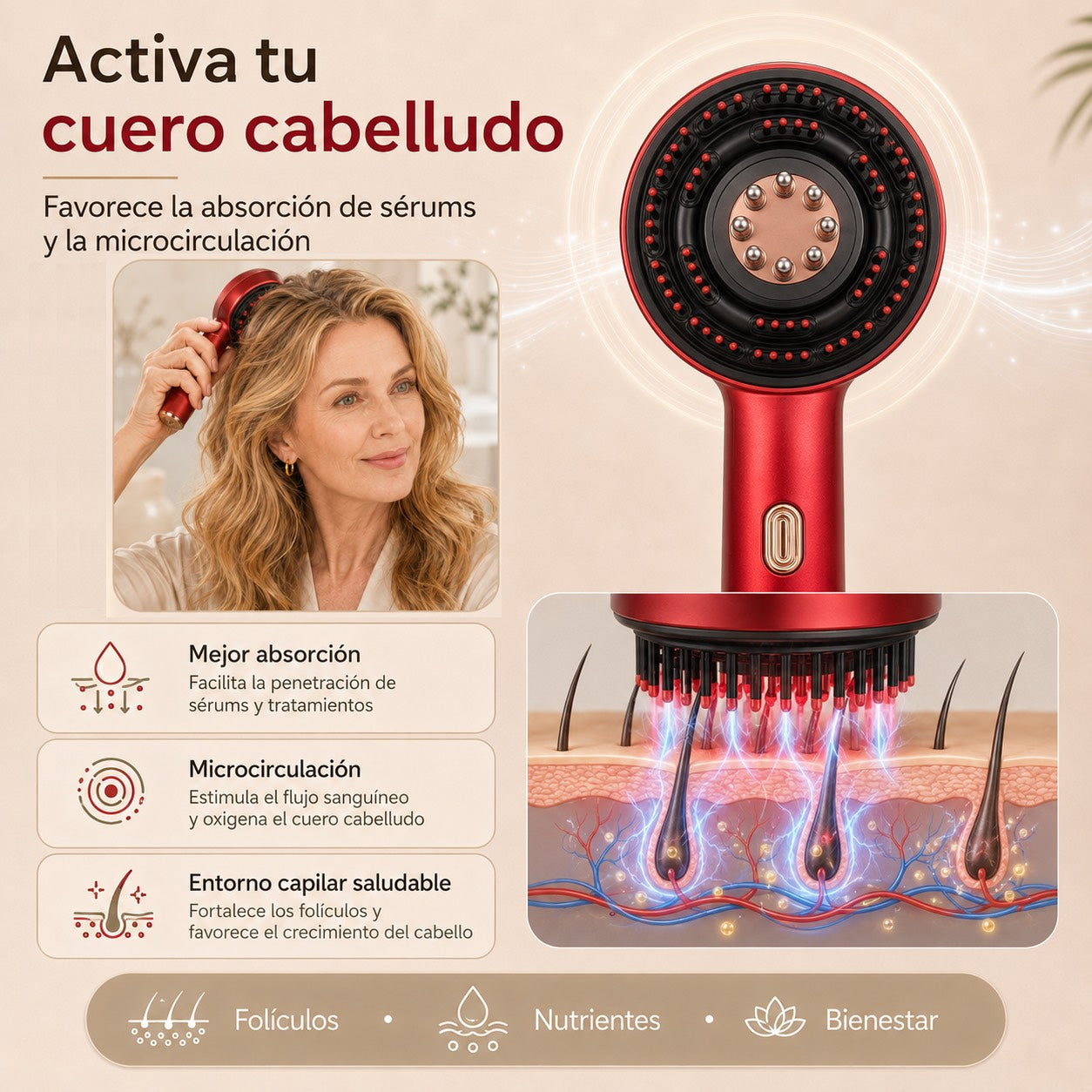 Cepillo Masajeador Capilar Beautys®