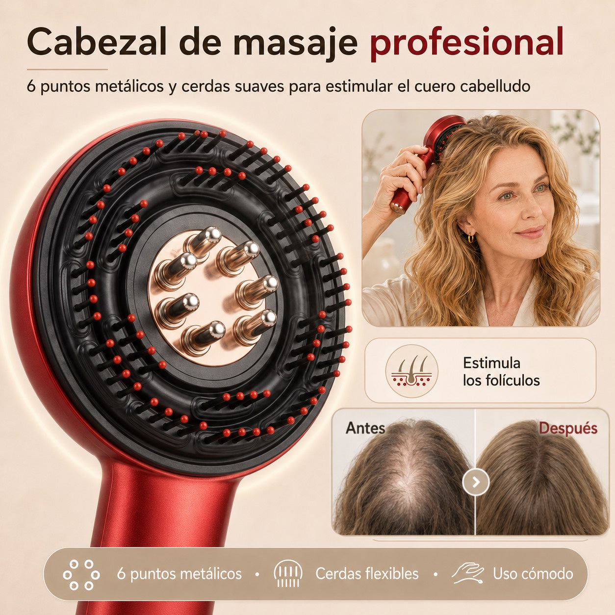Cepillo Masajeador Capilar Beautys®