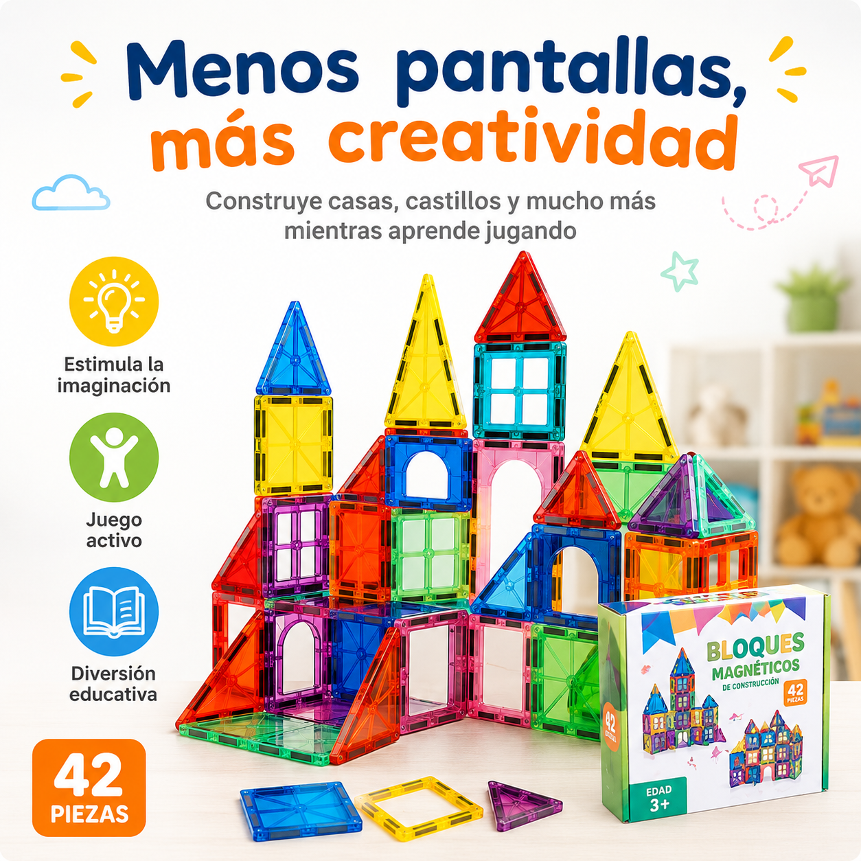 Juego Bloques Magnéticos 3D