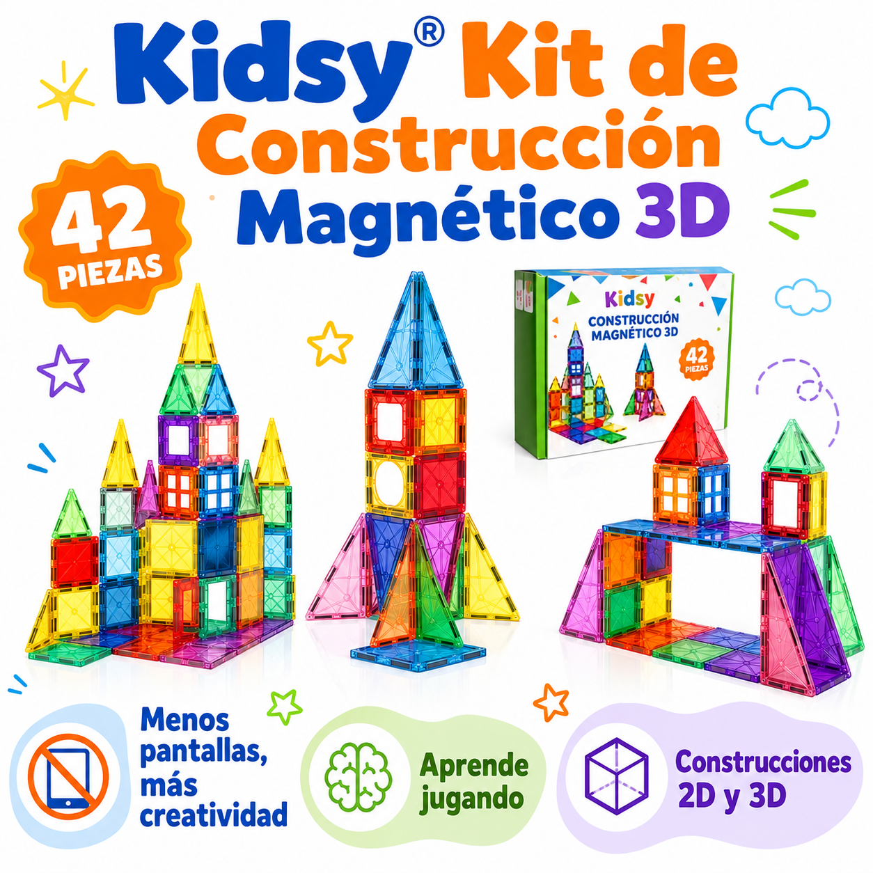 Juego Bloques Magnéticos 3D