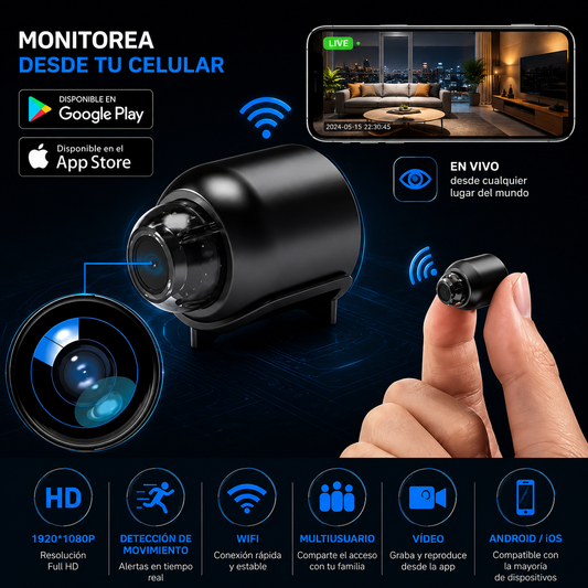 NanoVision Cam HD 1080P - Mini Cámara de Seguridad